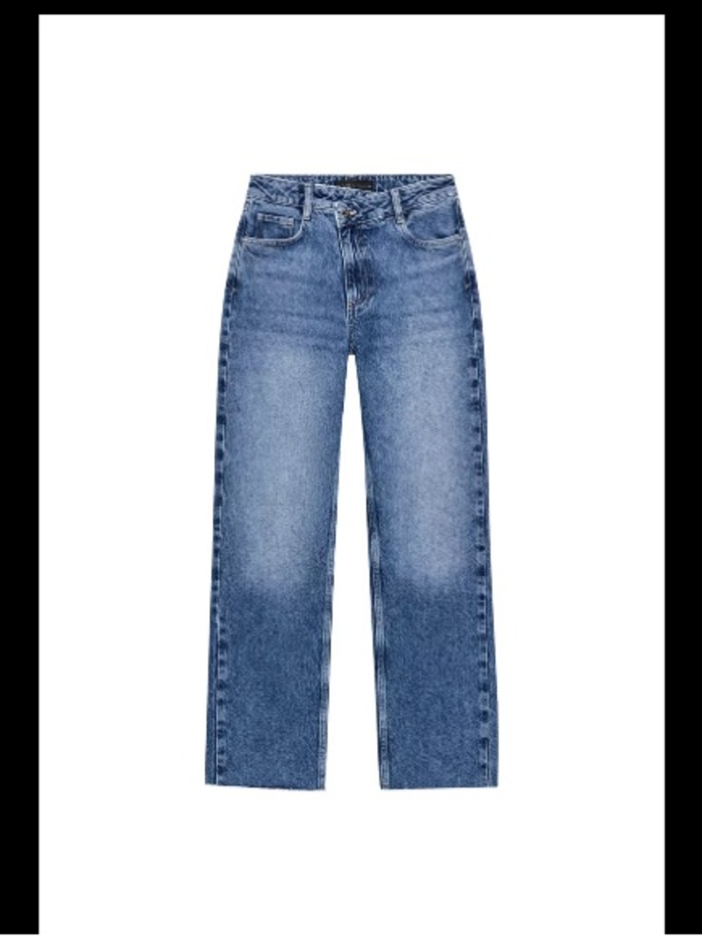 Zara crosses waist jean straight leg size 8